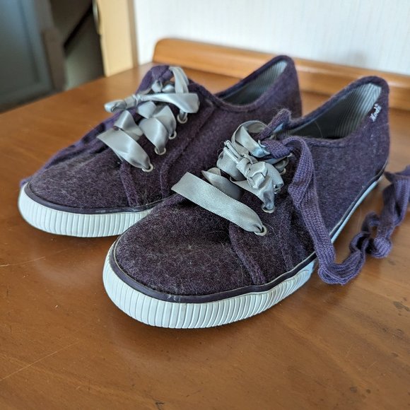 Purple Keds - Womens 8 - wool blend sneakers - Picture 4 of 11